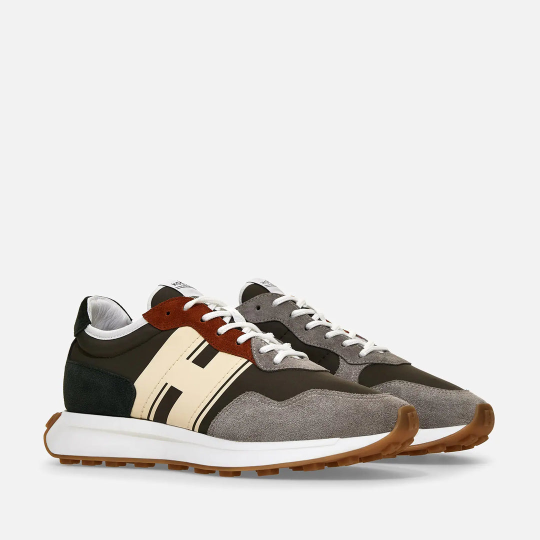 HOGAN HXM6010EG00N3K 836P H601 SNEAKERS GRIGIO VERDE BEIGE