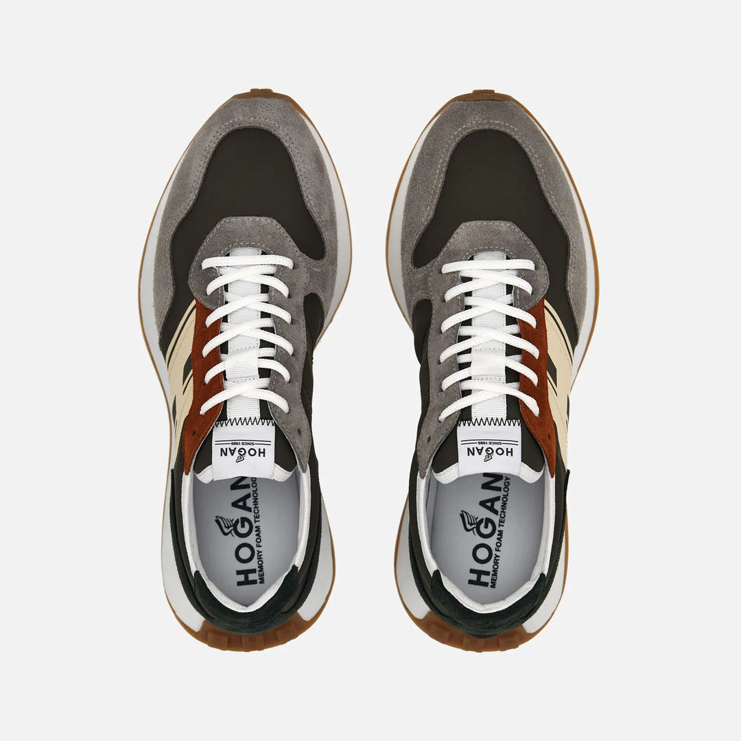 HOGAN HXM6010EG00N3K 836P H601 SNEAKERS GRIGIO VERDE BEIGE Ferrario Luino Varese