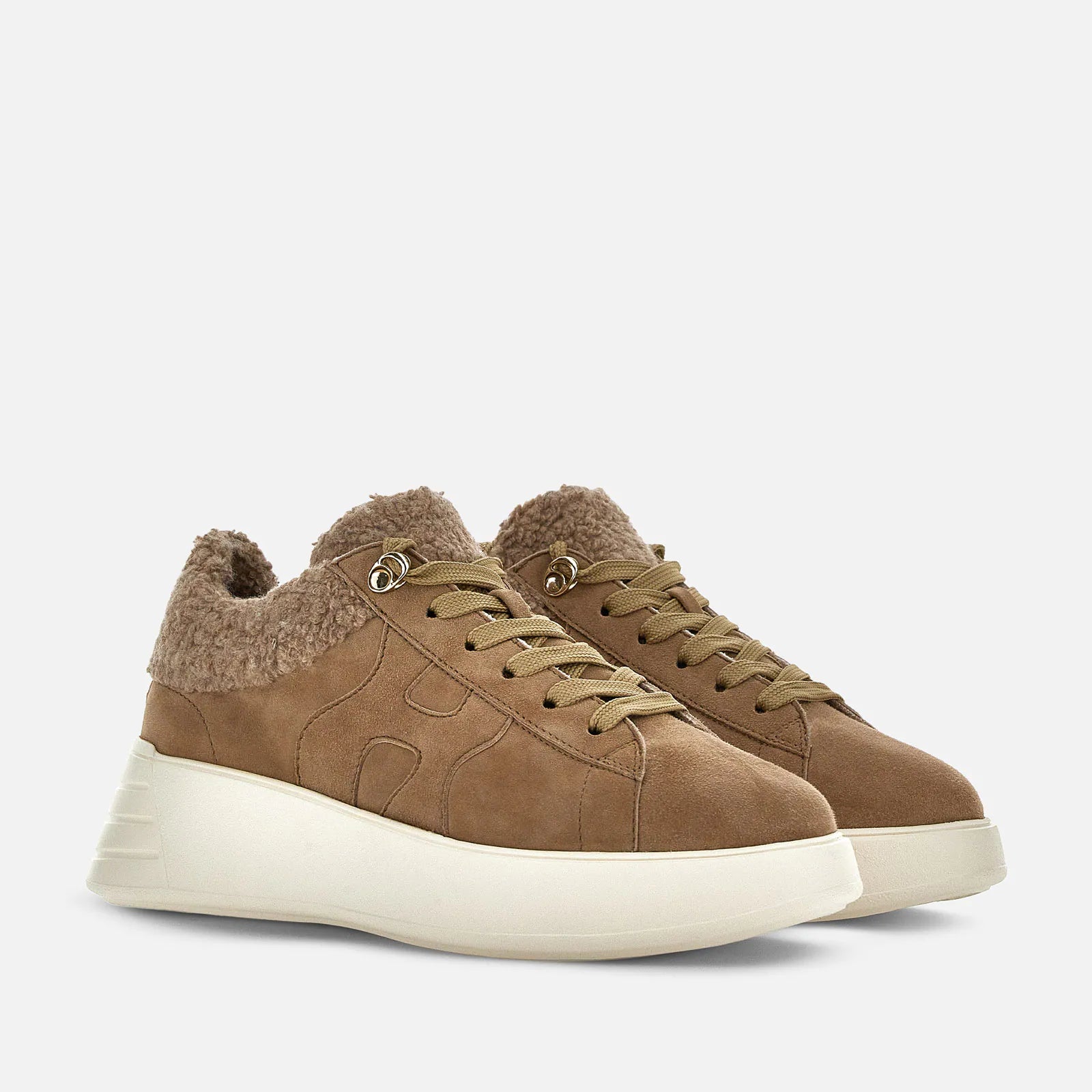 HOGAN REBEL H562 HXW5620EK30427 0YRI SNEAKER CON PELO DONNA MARRONE Ferrario Luino